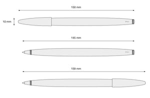 ARIA Ballpoint Pen For BiC - Black Aluminum